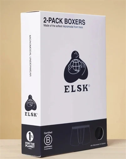 Elsk - Micromodal Underwear Men's 2-Pack Boxers - Black